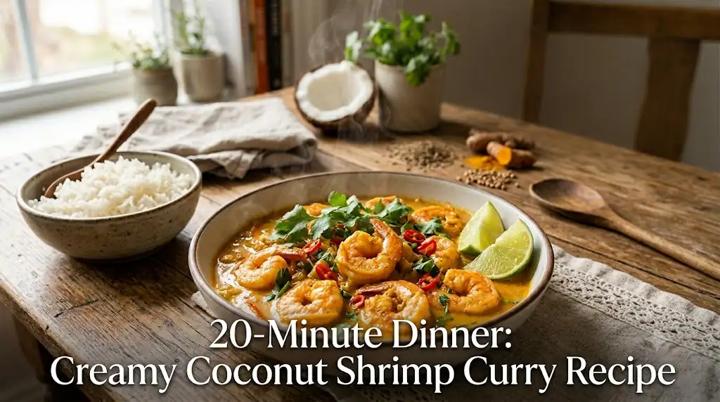 Creamy Coconut Shrimp Curry Recipe (Easy & Delicious)